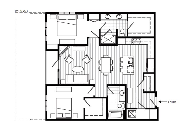 Plan 2E 401 floor plan